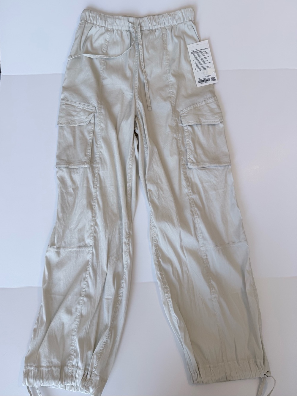 New with Tags Lululemon Lightweight Adjustable Mid Rise Cargo Pant Bone XS $148